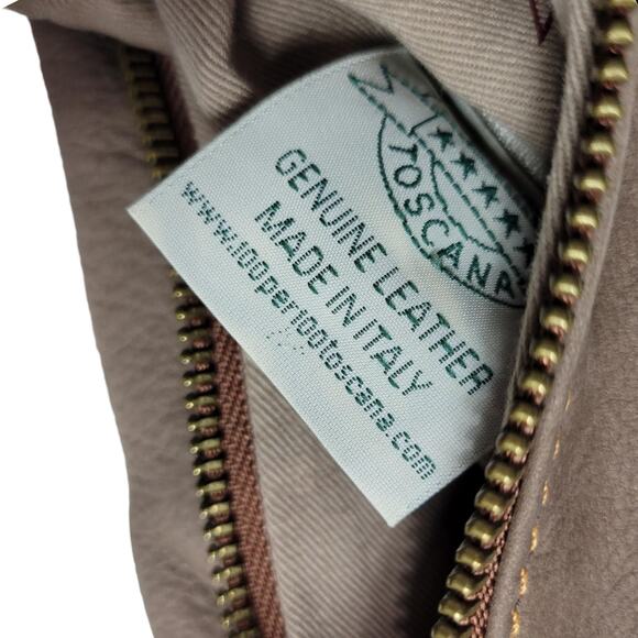 Toscana Convertible Bag Brown Foldover Crossbody Leather Minimalist Clutch Pouch - Picture 10 of 14